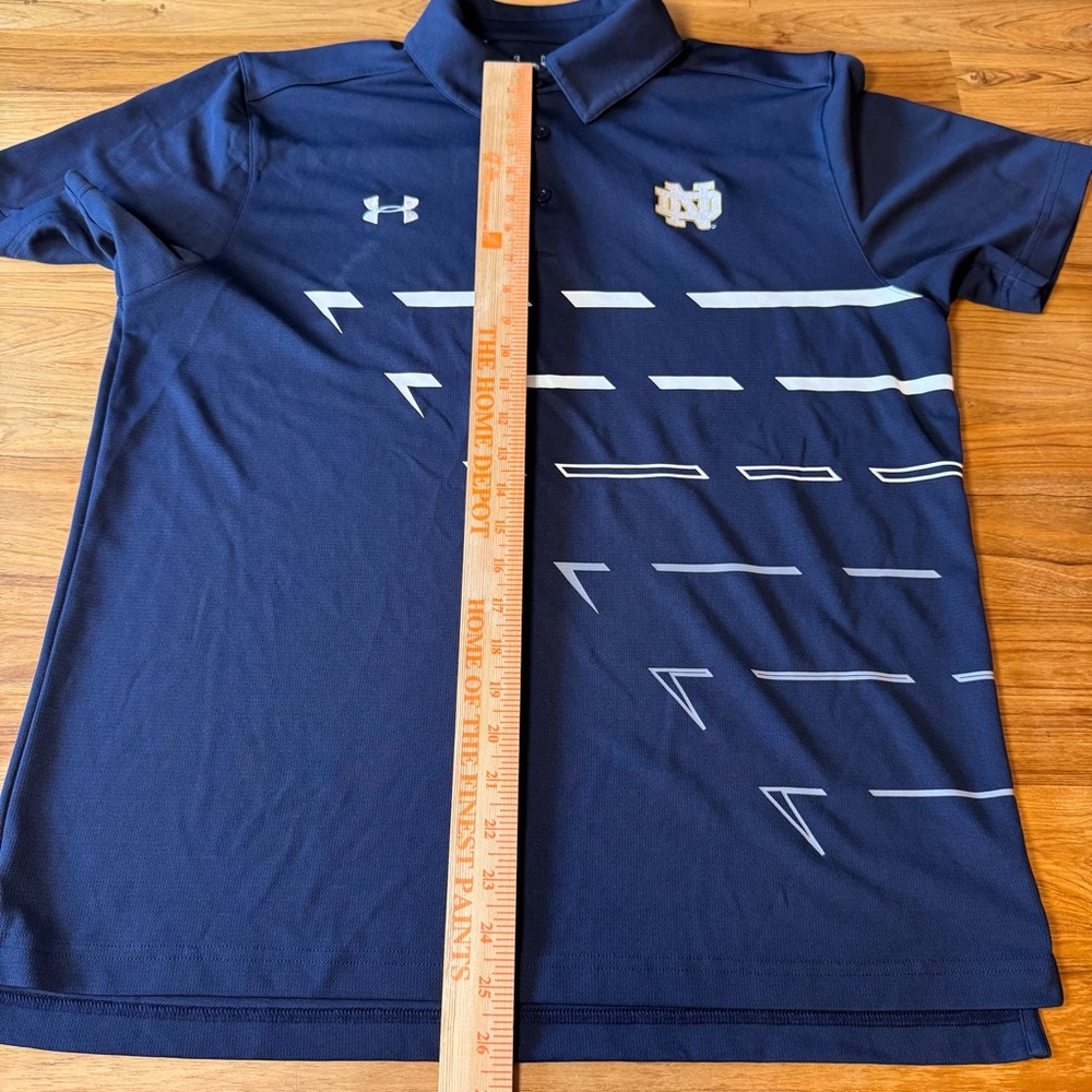 Notre Dame Polo Men’s Large Under Armour Navy Embroidered Logos ND Irish - Picture 9 of 9